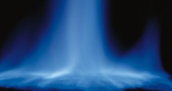 Blaue Gasflamme von einem Blue Flame Gasheizofen